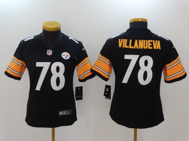 Women's Pittsburgh Steelers #78 Alejandro Villanueva Black Vapor Limited Jersey - Click Image to Close