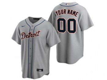 Detroit Tigers #00 Gray Cool Base Custom Jersey