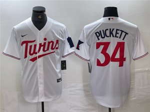 Minnesota Twins #34 Kirby Puckett White Cool Base Jersey