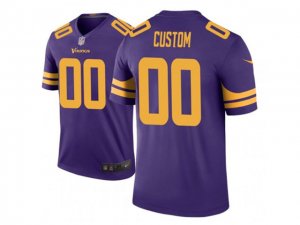 Minnesota Vikings #00 Purple Color Rush Limited Custom Jersey