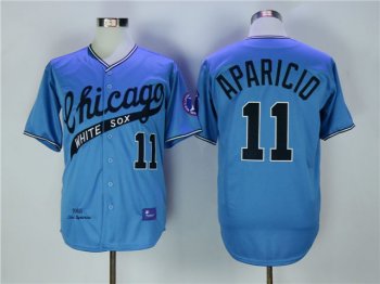 Chicago White Sox #11 Luis Aparicio 1968 Throwback Blue Jersey