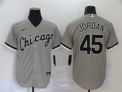 Chicago White Sox #45 Michael Jordan Gray Cool Base Jersey