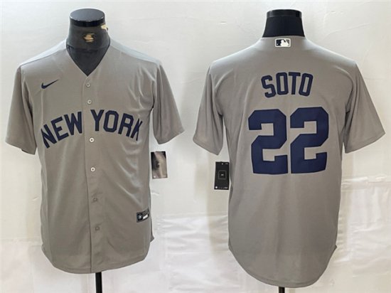 New York Yankees #22 Juan Soto Gray Away Limited Jersey