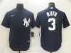 New York Yankees #3 Babe Ruth Navy Cool Base Jersey