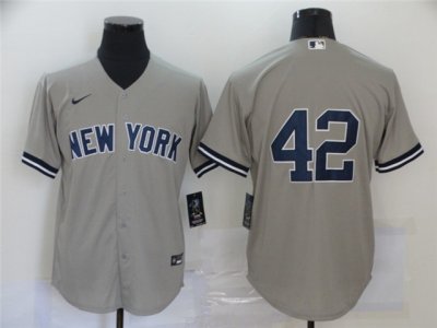 New York Yankees #42 Mariano Rivera Gary Without Name Cool Base Jersey