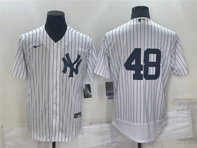New York Yankees #48 Anthony Rizzo White Flex Base Jersey