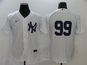 New York Yankees #99 Aaron Judge White Without Name Cool Base Jersey