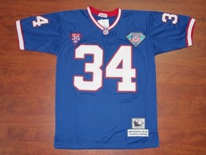 Buffalo Bills #34 Thurman Thomas 1994 Throwback Blue Jersey