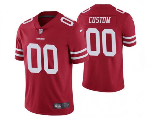 San Francisco 49ers #00 Red Vapor Limited Custom Jersey