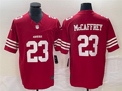 San Francisco 49ers #23 Christian McCaffrey Red Vapor F.U.S.E. Limited Jersey