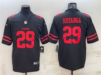 San Francisco 49ers #29 Talanoa Hufanga Black 2022 Vapor Limited Jersey