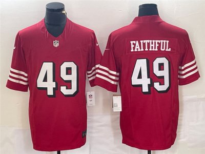 San Francisco 49ers #49 Faithful to The Bay Alternate Red Vapor F.U.S.E. Limited Jersey