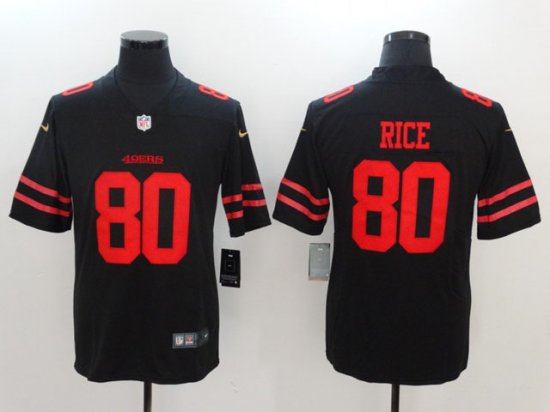 San Francisco 49ers #80 Jerry Rice Black Vapor Limited Jersey