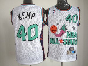1996 NBA All-Star Game Western Conference #40 Shawn Kemp White Hardwood Classic Jersey