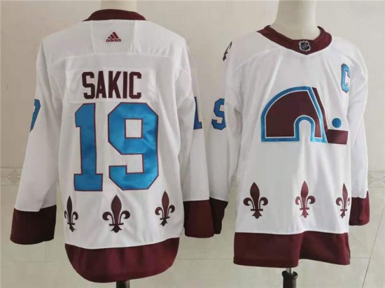 Colorado Avalanche #19 Joe Sakic 2020-21 Reverse Retro White Jersey