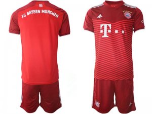 Club Bayern Munich Blank Home Red 2021/22 Soccer Jersey