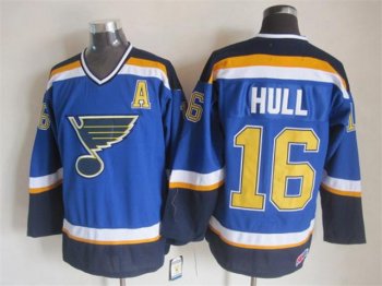 St. Louis Blues #16 Brett Hull 1998 CCM Vintage Blue Jersey