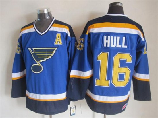 St. Louis Blues #16 Brett Hull 1998 CCM Vintage Blue Jersey