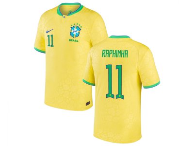 National Brazil #11 RAPHINHA Yellow 2022/23 Soccer Jersey