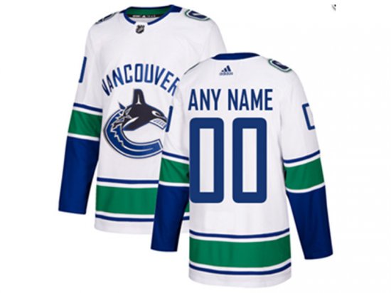 Vancouver Canucks Custom #00 Away White Jersey