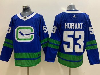 Vancouver Canucks #53 Bo Horvat Alternate Blue Jersey