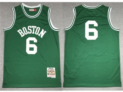 Boston Celtics #6 Bill Russell 1962-63 Throwback Green Jersey
