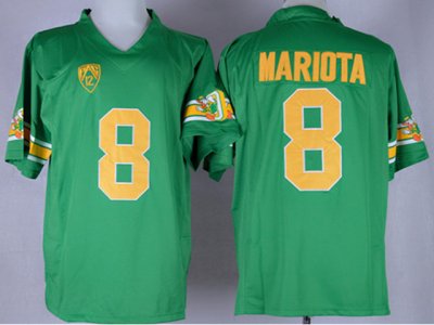 NCAA Oregon Ducks #8 Marcus Mariota Green Limited College Football Jersey