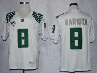 NCAA Oregon Ducks #8 Marcus Mariota White Limited College Football Jerseyey