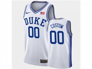NCAA Duke Blue Devils #00 White College Basketball Custom Jersey