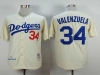 Los Angeles Dodgers #34 Fernando Valenzuela 1981 Throwback Cream Jersey