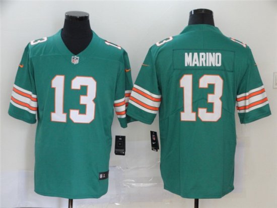 Miami Dolphins #13 Dan Marino Aqua Color Rush Vapor Limited Jersey