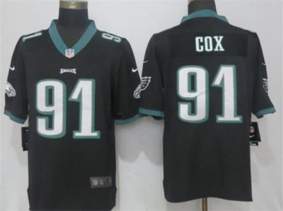 Philadelphia Eagles #91 Fletcher Cox Black Vapor Limited Jersey