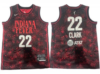 Indiana Fever #22 Caitlin Clark Dark Red WNBA Basketball Jersey