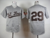 Cleveland Indians #29 Satchel Paige 1953 Throwback Gray Jersey