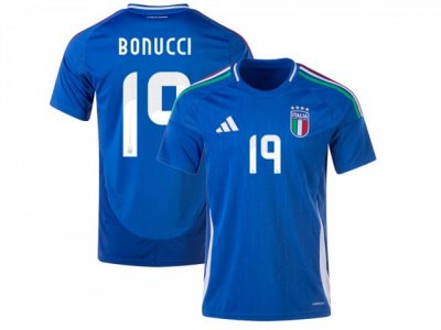 National Italy #19 Bonucci Home Blue 2024/25 Soccer Jersey