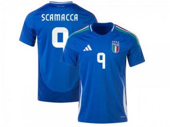 National Italy #9 SCAMACCA Home 2024/25 Soccer Jersey