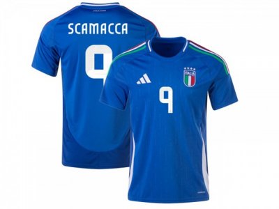 National Italy #9 SCAMACCA Home 2024/25 Soccer Jersey