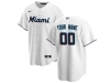Miami Marlins Custom #00 Home White Cool Base Jersey