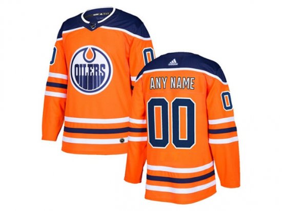 Edmonton Oilers Custom #00 Orange Jersey