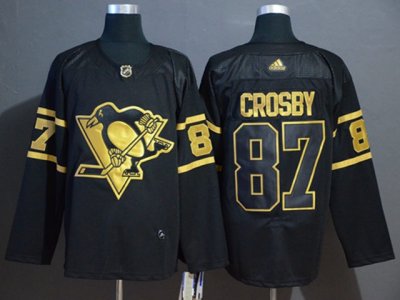 Pittsburgh Penguins #87 Sidney Crosby Black Golden Jersey