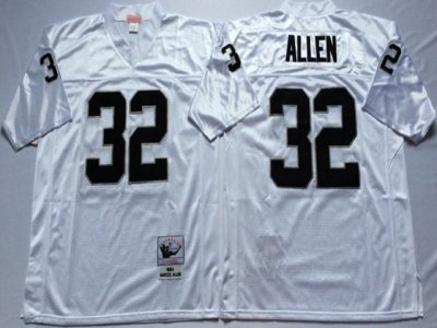 Los Angeles Raiders #32 Marcus Allen Throwback White Jersey