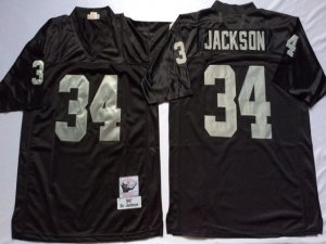 Los Angeles Raiders #34 Bo Jackson Throwback Black Jersey