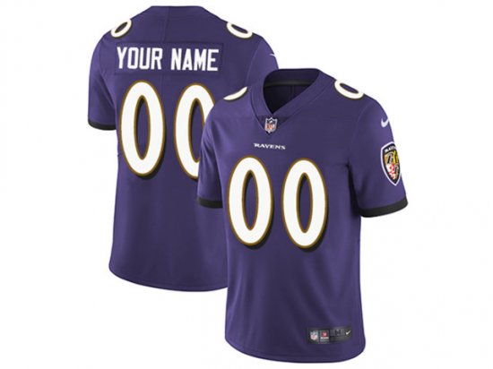 Baltimore Ravens Custom #00 Purple Vapor Limited Jersey