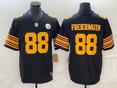 Pittsburgh Steelers #88 Pat Freiermuth Black Color Rush F.U.S.E. Limited Jersey