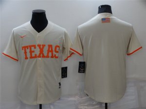 Texas Rangers Blank Cream Cool Base Jersey