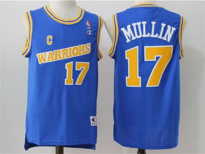 Golden State Warriors #17 Chris Mullin Throwback Blue Jersey