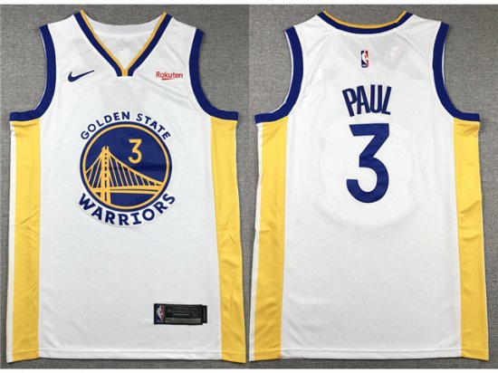 Golden State Warriors #3 Chris Paul White Swingman Jersey