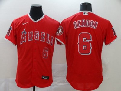 Los Angeles Angels #6 Anthony Rendon Red Flex Base Jersey
