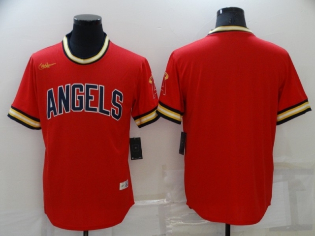 Los Angeles Angels Blank Red Cooperstown Collection Cool Base Jersey - Click Image to Close