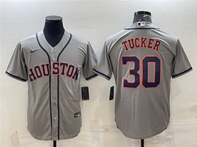 Houston Astros #30 Kyle Tucker Gray Cool Base Jersey